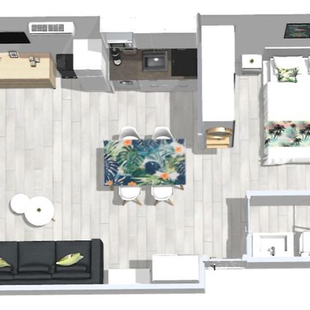 Roses Apartments Tropical Loft Vista Mar Lateral Esterno foto
